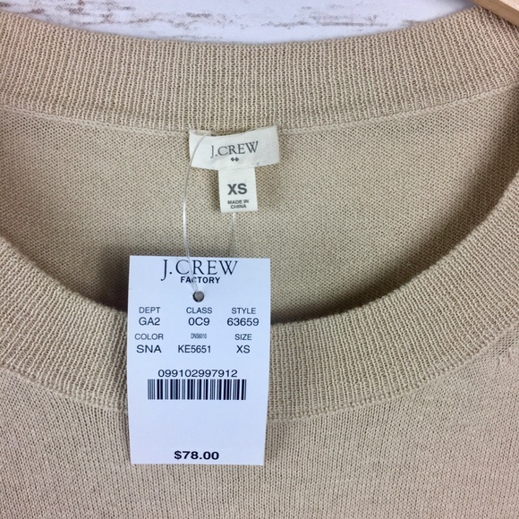 J Crew Factory Intarsia Charley in Anchor Size XS - Picture 5 of 8